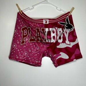 Playboy mens Pink box briefs